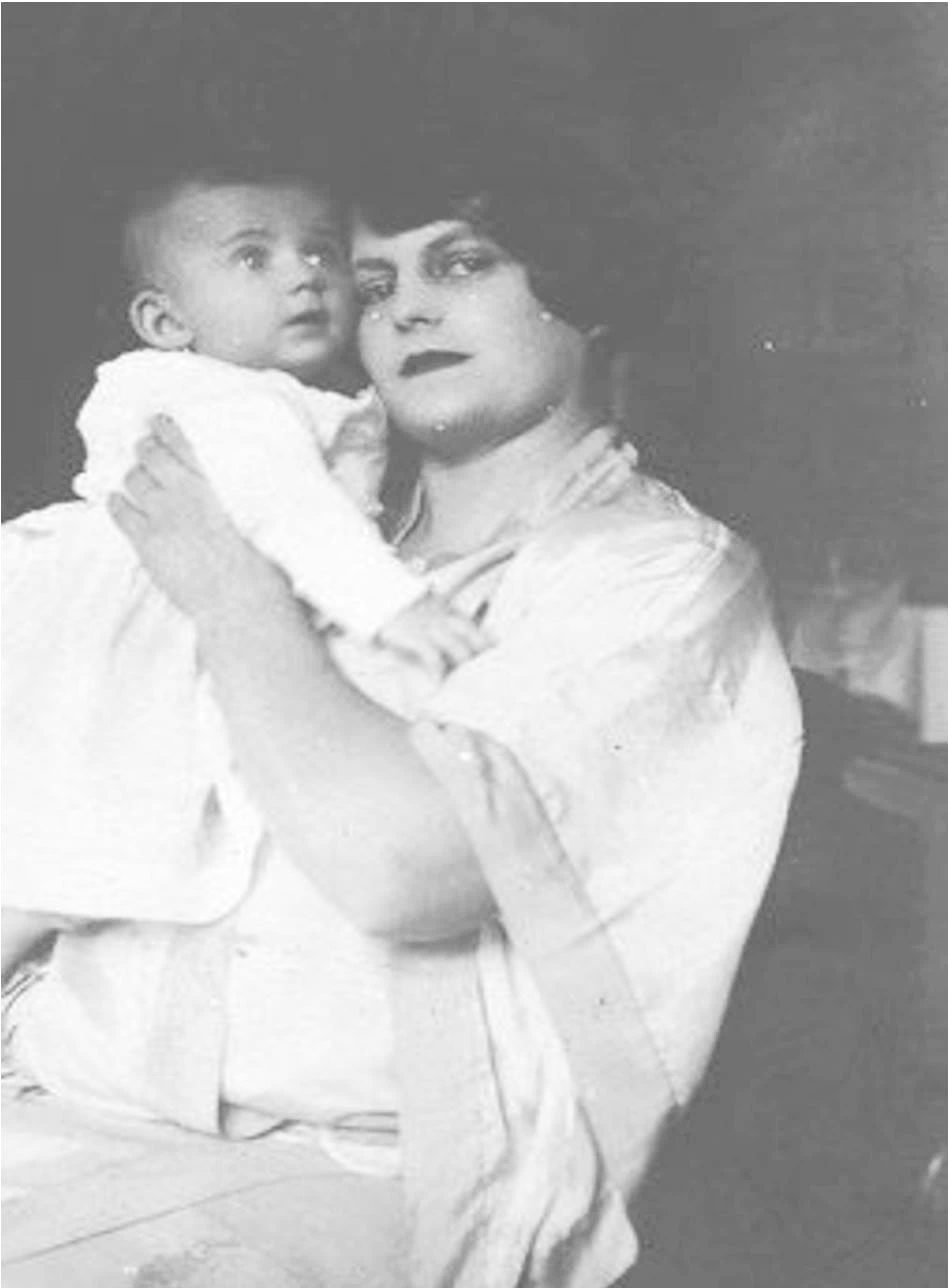Hela Lejman with her son Jurek, c. 1922. From the collection of the Fishaut family.