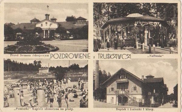 Pocztówka z Truskawca z okresu międzywojennego
