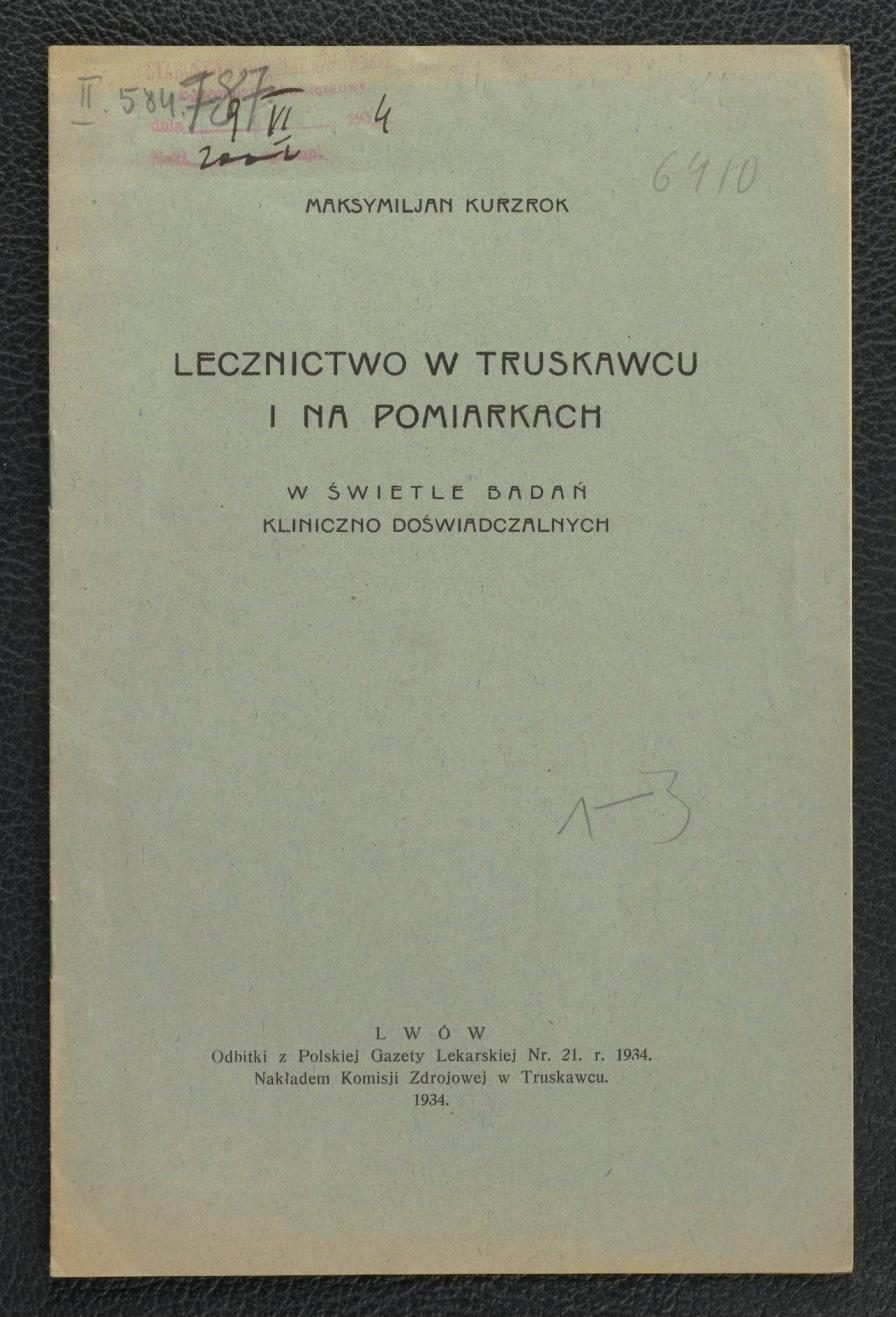 Karta tytułowa rozprawy z 1934 roku. Biblioteka Narodowa / Polona, domena publiczna.