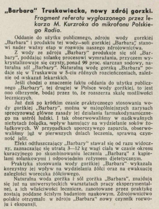 Fragment prelekcji radiowej w wersji drukowanej. Zbiory projektu.