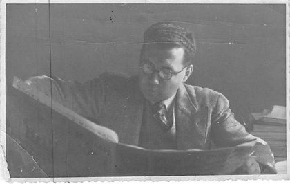 Mosze Jacob, Rome 1934 (description according to a note on the back of the photograph). From the collection of the Jacob family.